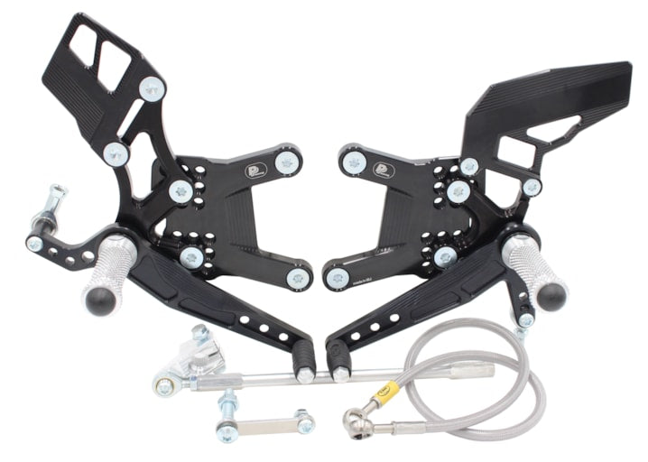 Fußrastenanlage Kawasaki ZX-6R, ZX636 (2007-2018) mit Umkehrschaltung