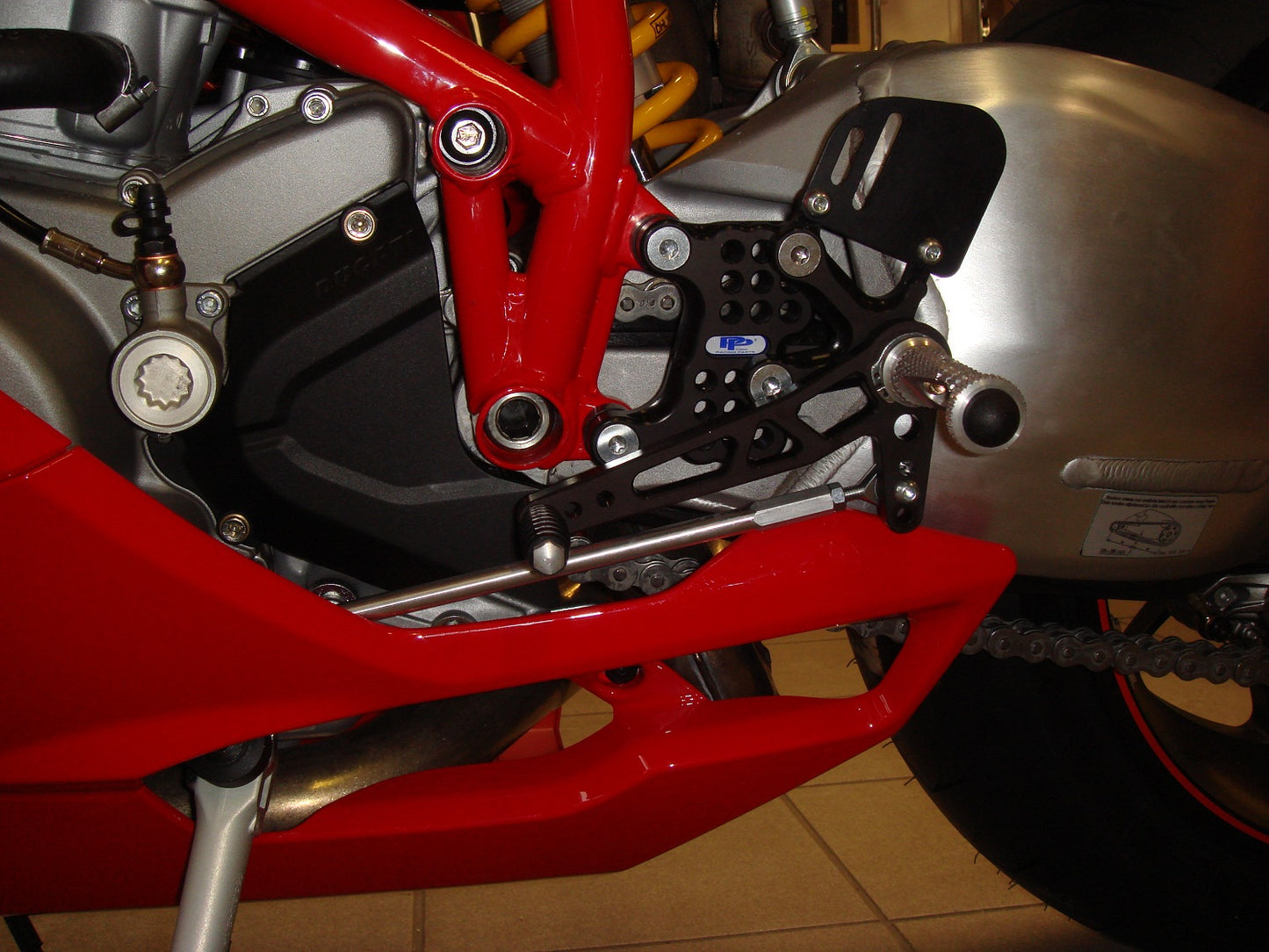 Fußrastenanlage Ducati 1098, 1198, 848