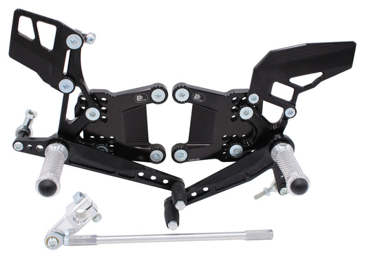 Fußrastenanlage Kawasaki ZX-10R (2011-2015) mit Umkehrschaltung