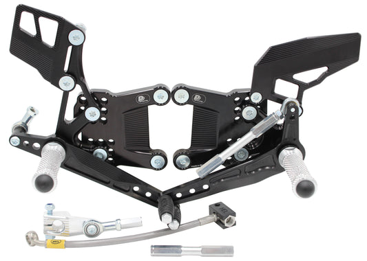 Fußrastenanlage Kawasaki ZX-10R (2016 - ) mit Umkehrschaltung