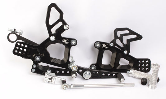 Fußrastenanlage Daytona 675R, (2013-2016) mit Umkehrschaltung
